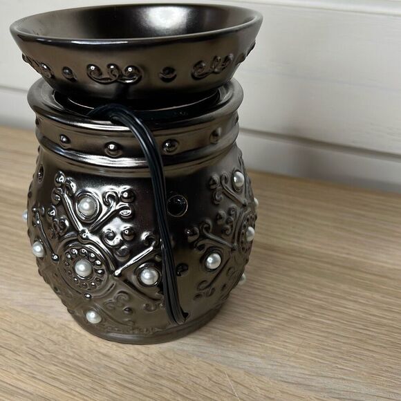 Scentsy Margot Wax Scent Warmer Pearl Bronze Retired Full Size Nwot - Picture 3 of 6